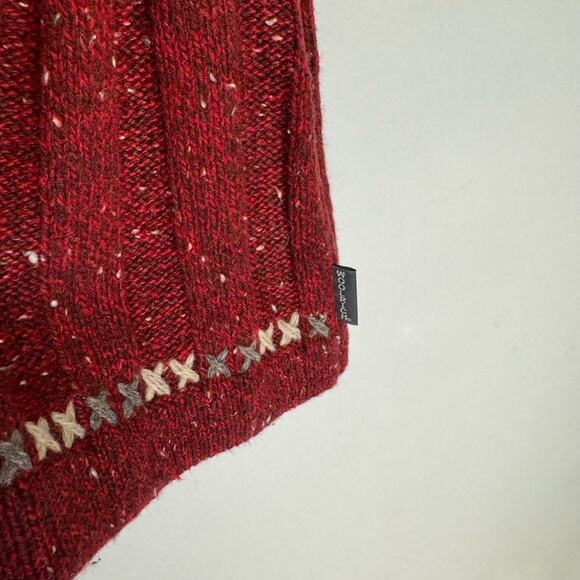 NWT WOOLRICH | Red Wide Ribbed Knit Wool Blend Zip Up Vest | Women's Small - Picture 4 of 9